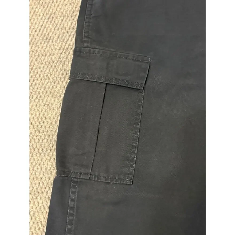 34x30 Wrangler Men’s Black Cargo Pants Relaxed Fit Cotton Workwear 70LEWBL